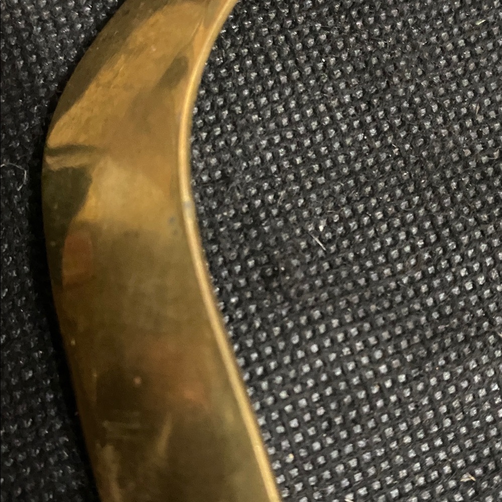 Vintage 80’s Thin Brass slip on flat choker - Picture 9 of 10